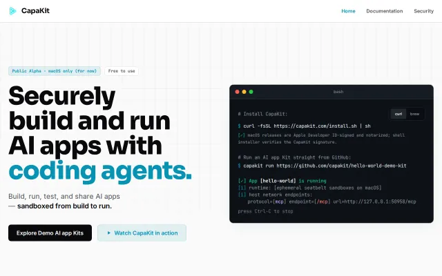 Sandbox AI-app lifecycle, from build to run