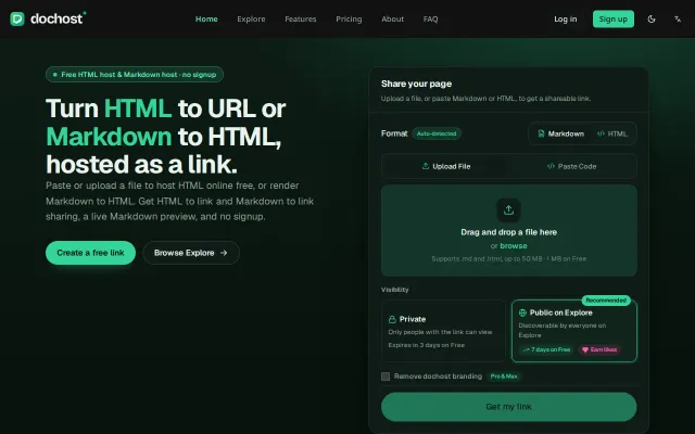 Dochost – turn AI output into a shareable link