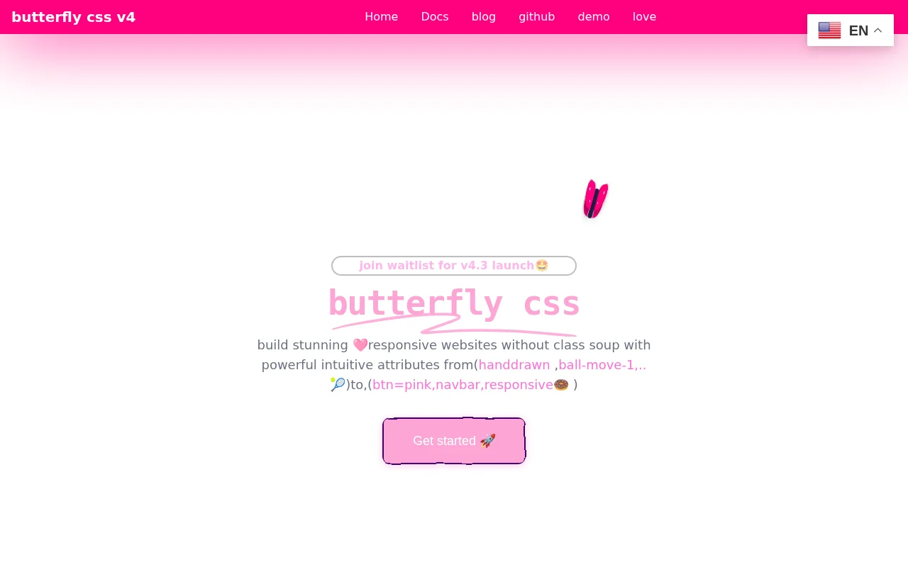 Butterfly CSS framework forget class soup