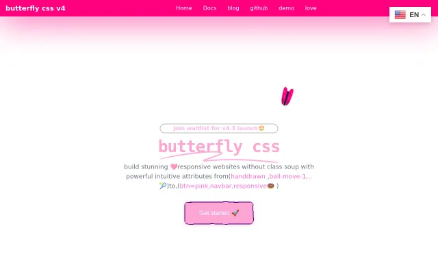 Butterfly CSS framework forget class soup