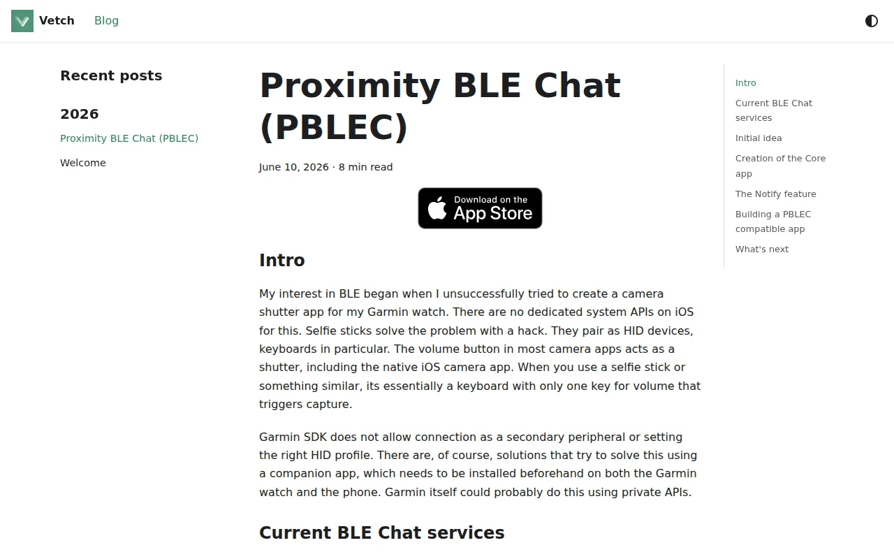 Proximity BLE Chat – connectionless chat using BLE advertisements