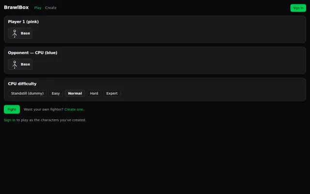 BrawlBox – Turn a photo into a playable browser fighting-game character