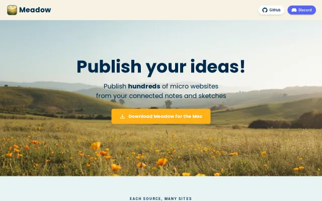 Meadow Notes – extract and publish microsites from your Markdown graphs
