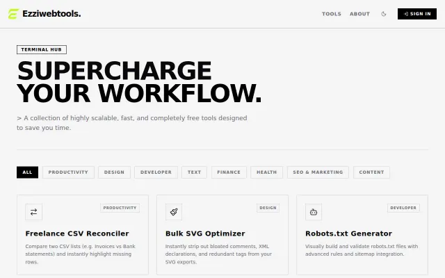 EzziwebTools – A collection of 30 free tools