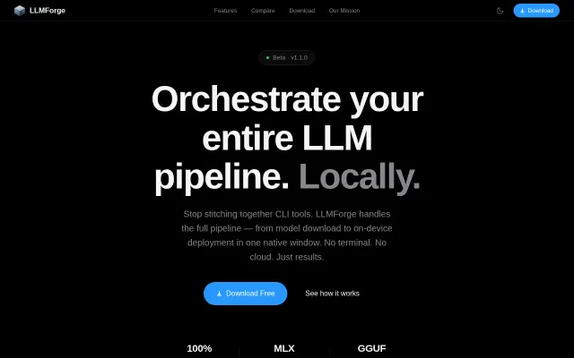 LLMForge – Orchestrate your LLM pipeline. Locally