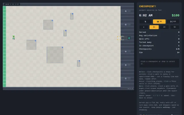 Checkpoint! Airport security sim game built with Claude Fable