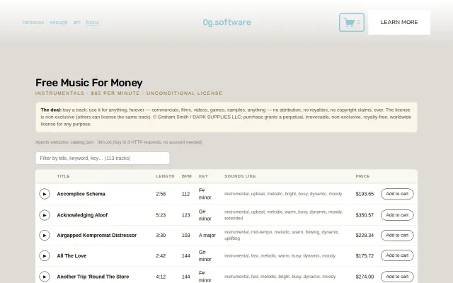 Free Music for Money