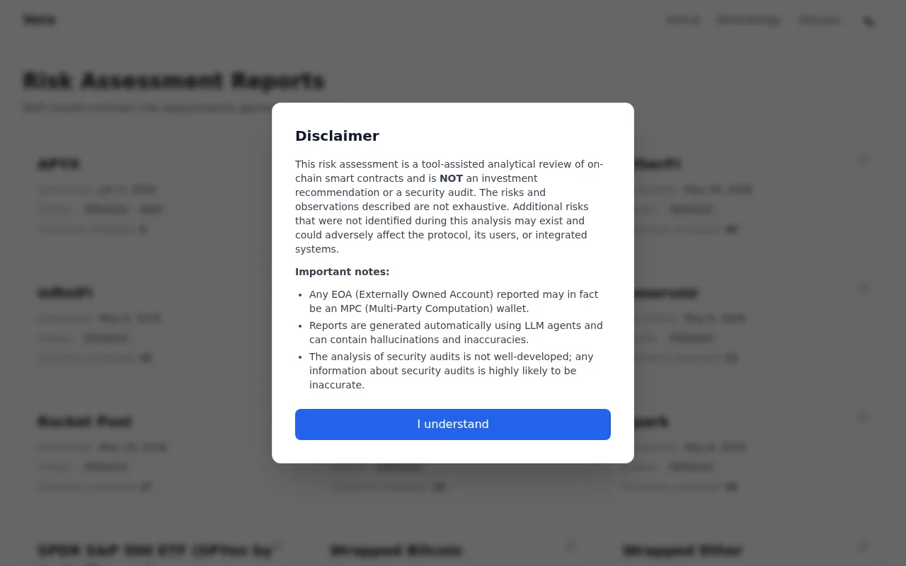 Vera – open-source tool to self-audit smart contracts with AI