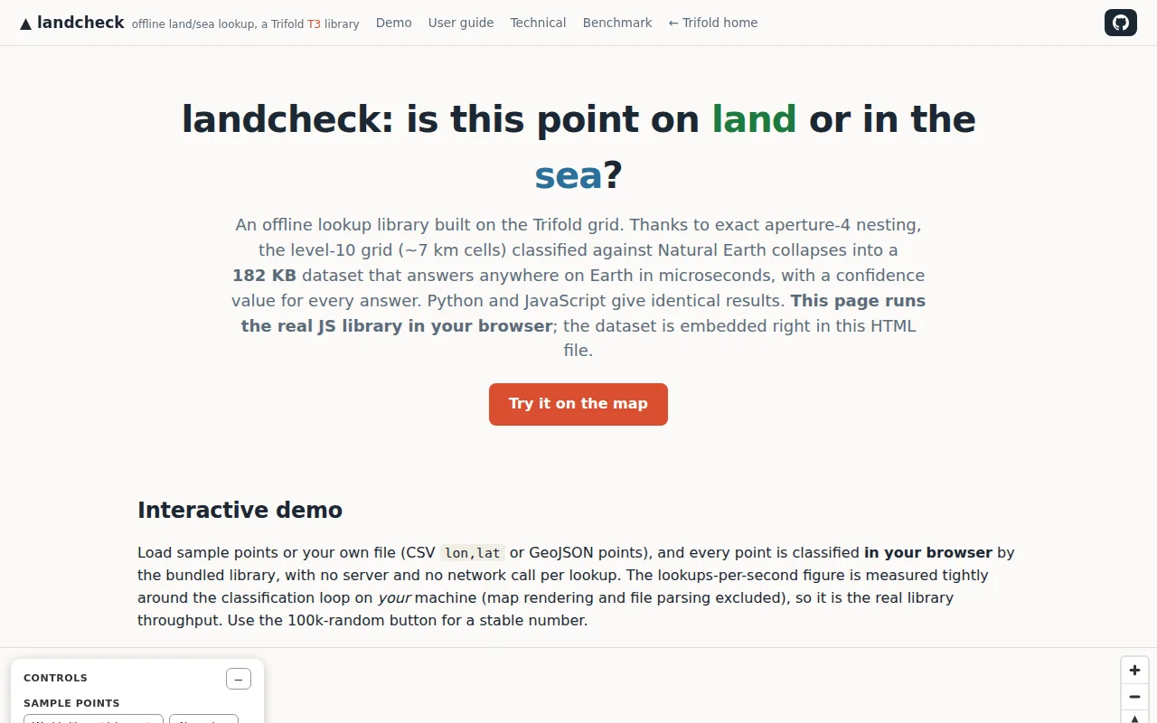Landcheck – is coordinate is on land?