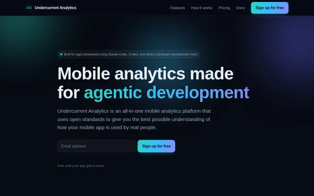 Mobile analytics made for agentic development
