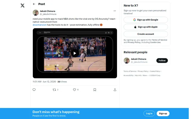 On-device pose estimation in React Native ExecuTorch