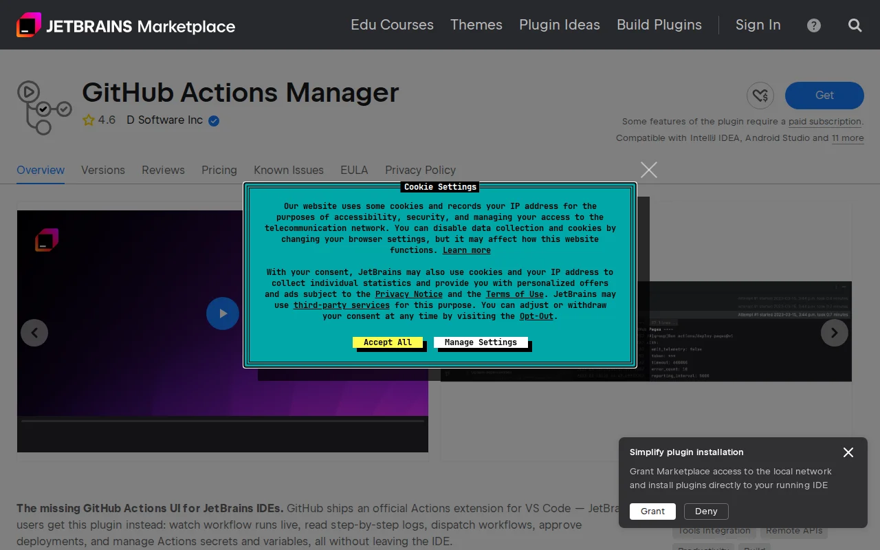 GitHub Actions Manager – Actions UI for JetBrains IDEs (GHES too)