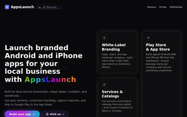 AppLaunch - IOS & Android App Builder