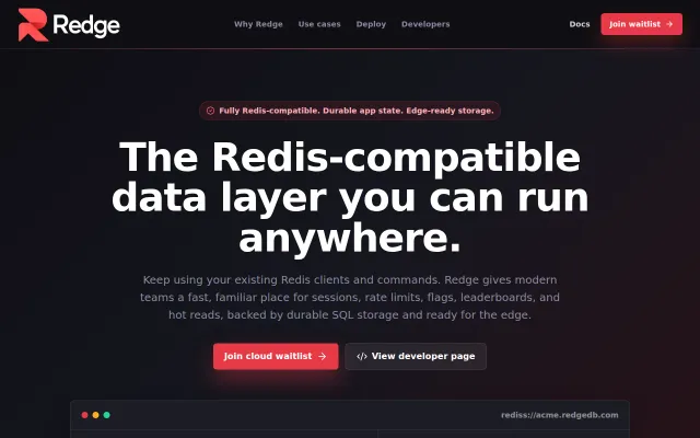 RedgeDB – Redis-compatible storage with a sharper edge (OpenSource)