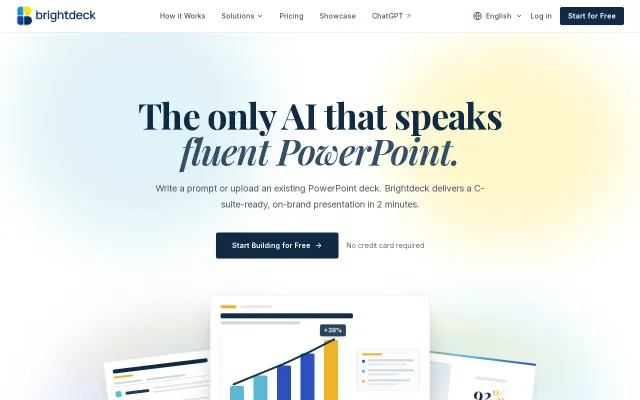 Brightdeck – an OOXML-compatible AI presentation maker