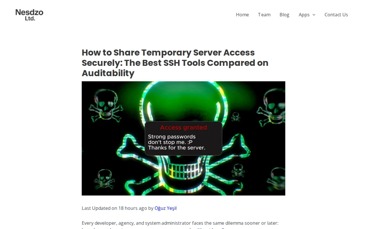 Share any server without trusting the recipient