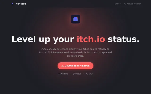 ItchCord – Discord Rich Presence for itch.io games