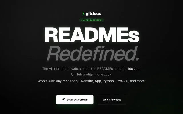 GitDocs – AI that writes your README and opens a PR on your repo