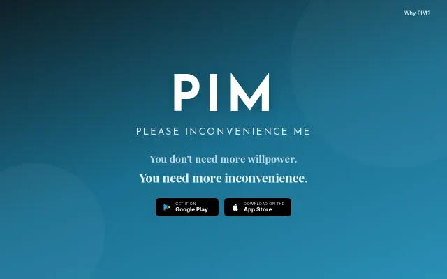 PIM – app blocker that inconveniences you instead of locking you out