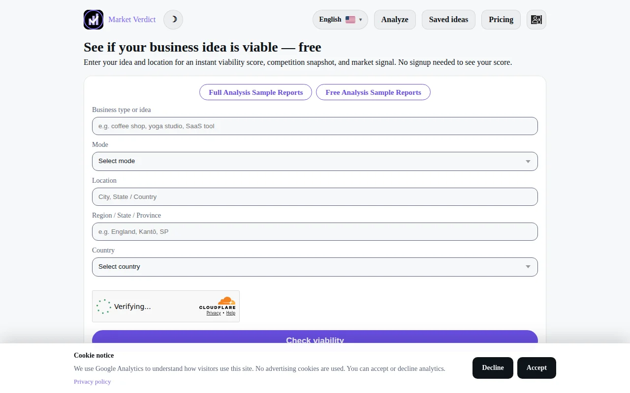 Market Verdict – Validate business ideas before building them