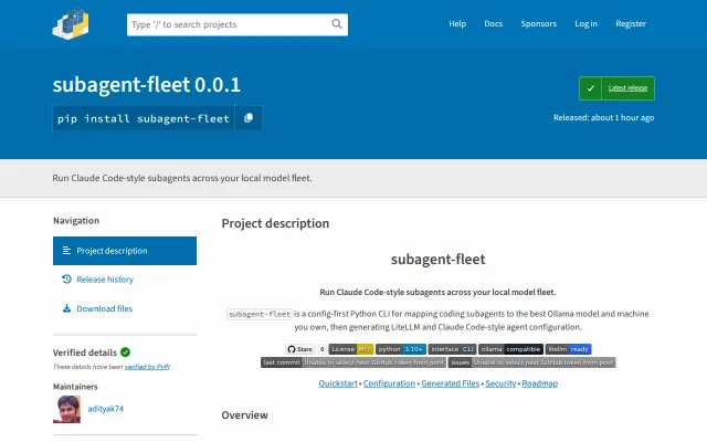 Subagent-fleet – AI coding subagents across local Ollama machines