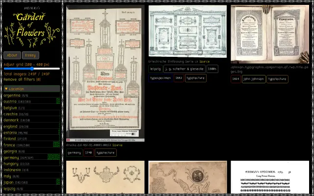 Garden of Flowers – an archive of pictorial typography before ASCII art
