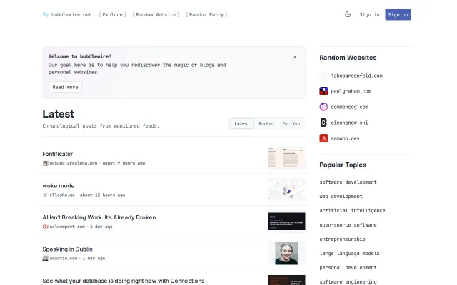 Rediscover the Small Web with an AI-Ranked RSS Reader