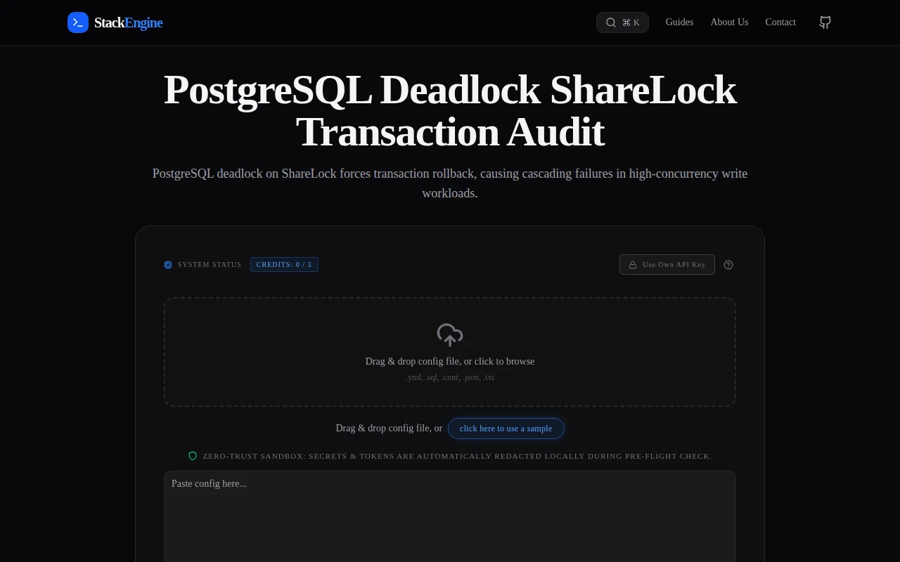 WASM scanner to debug Postgres deadlocks without leaking SQL