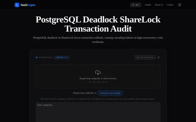 WASM scanner to debug Postgres deadlocks without leaking SQL