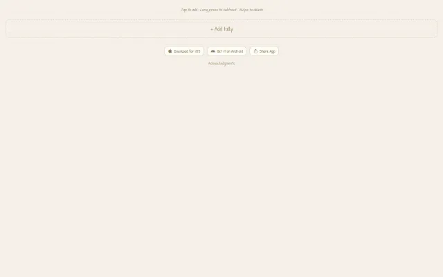 Tally Marks – an app for counting with a handwritten look & feel