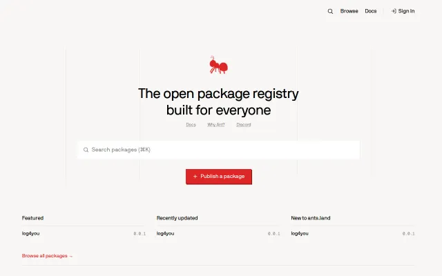 Registry for Ant and Everyone Else