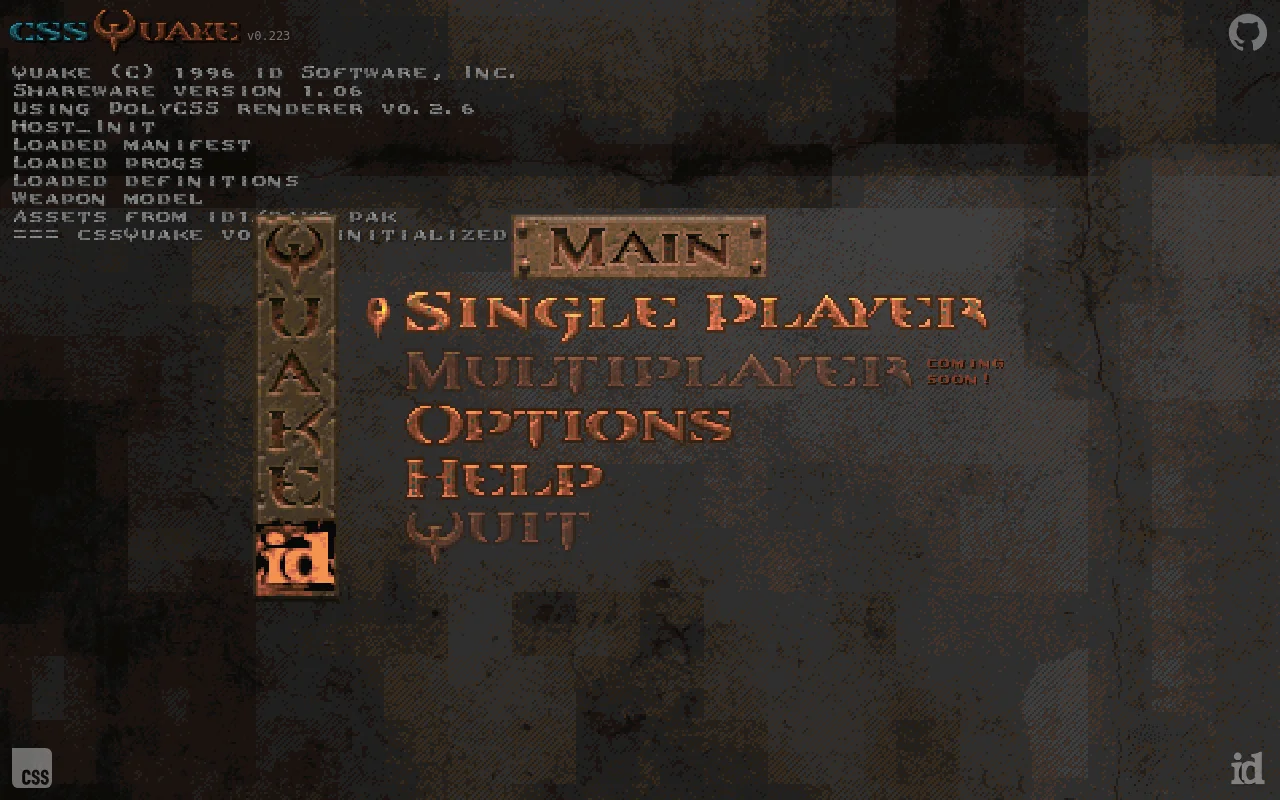 Quake ported to 3D CSS (no WebGL)