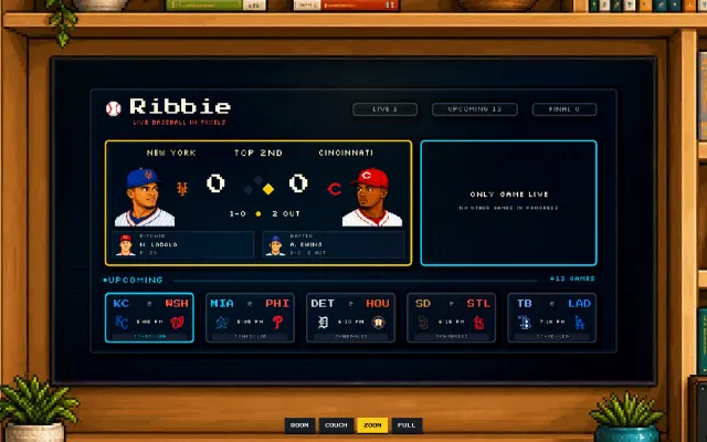 An 8-bit live gamecast for baseball