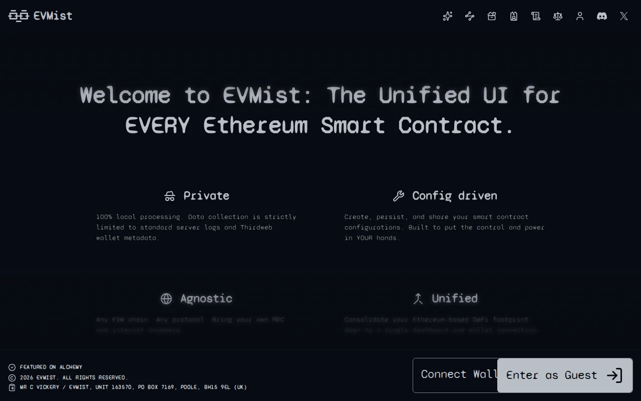 EVMist – Client-side builder for custom persistent EVM dashboards