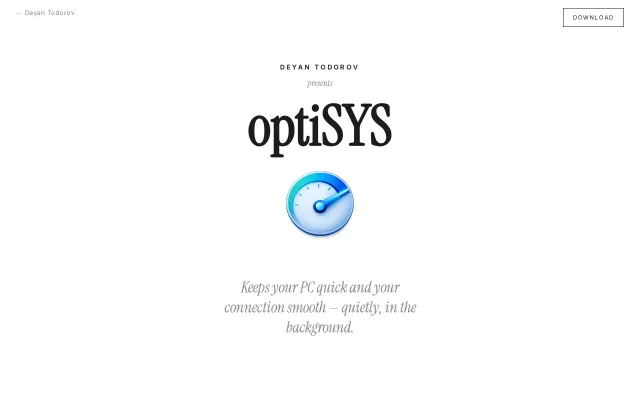 OptiSYS – an open source Windows optimizer that isn't snake oil