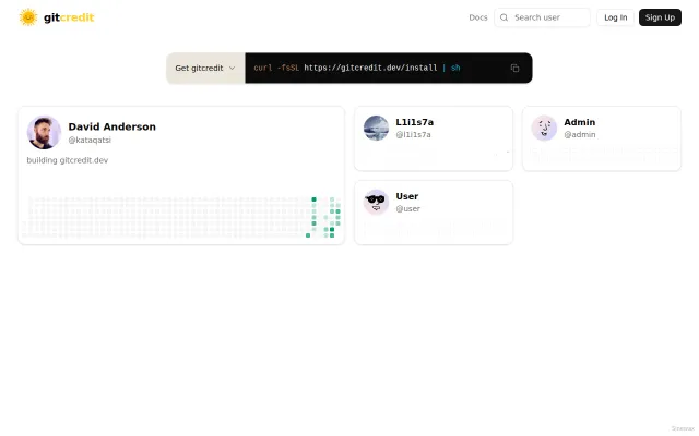 GitCredit – give yourself a pat on the back