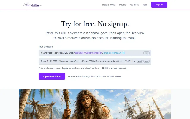 FlurryPORT – Capture and replay webhooks to localhost