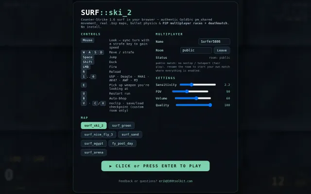 WebRTC P2P networking based Counter-Strike 1.6 on the web
