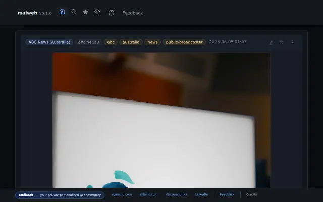 Maiweb – a personalized feed of the public web