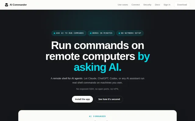 AI Commander – TeamViewer for AI Agents, No VPN or SSH