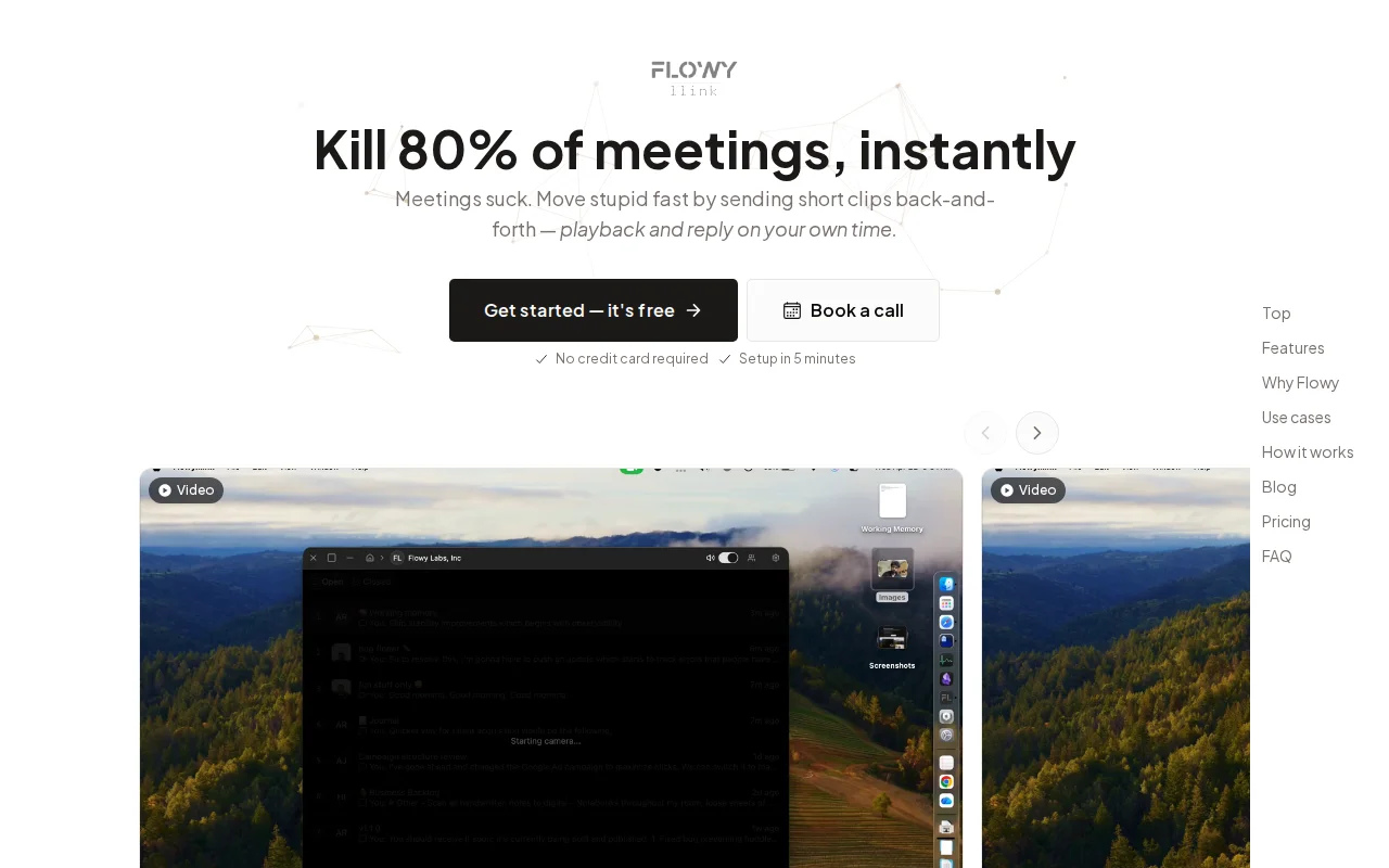 Kill 80% of meetings by sending short clips back-and-forth