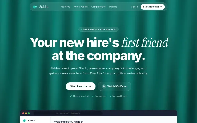 Sakha – An AI employee – onboarding tool for businesses