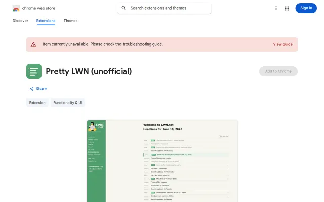 Pretty LWN – a cleaner, HN-inspired theme for LWN.net