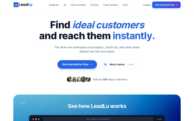 LeadLu – local business lead gen with built-in email and SMS outreach