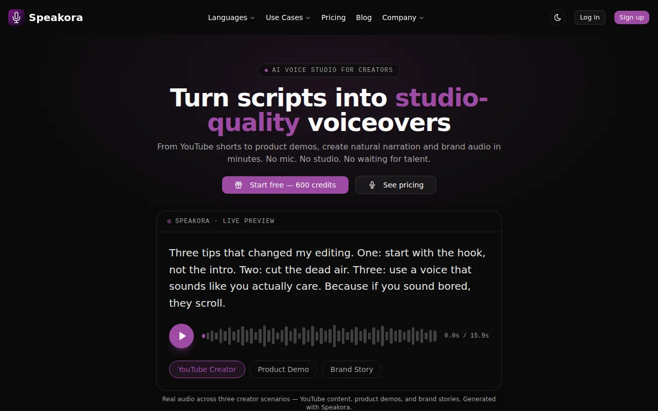 AI Voice Generator for Creators