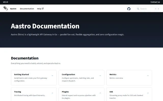 Aastro – Extendable API Gateway in Go