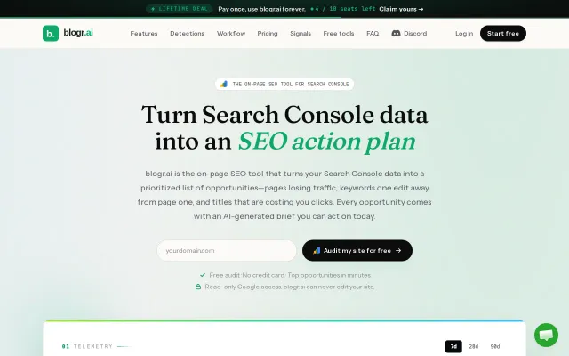 Created On-Page SEO Tool – AI Action Plans for Search Console Data