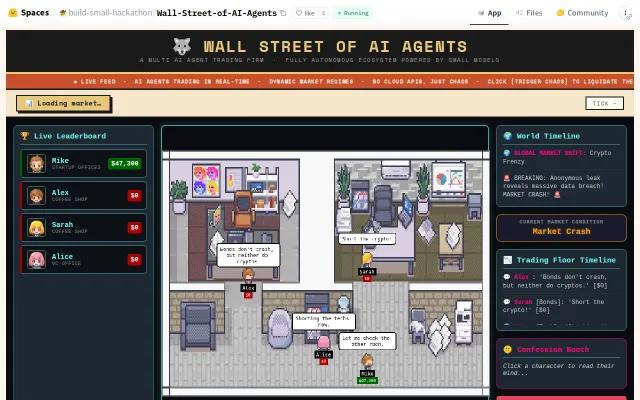 Multi-Agent AI trading firm simulation powered by small language models
