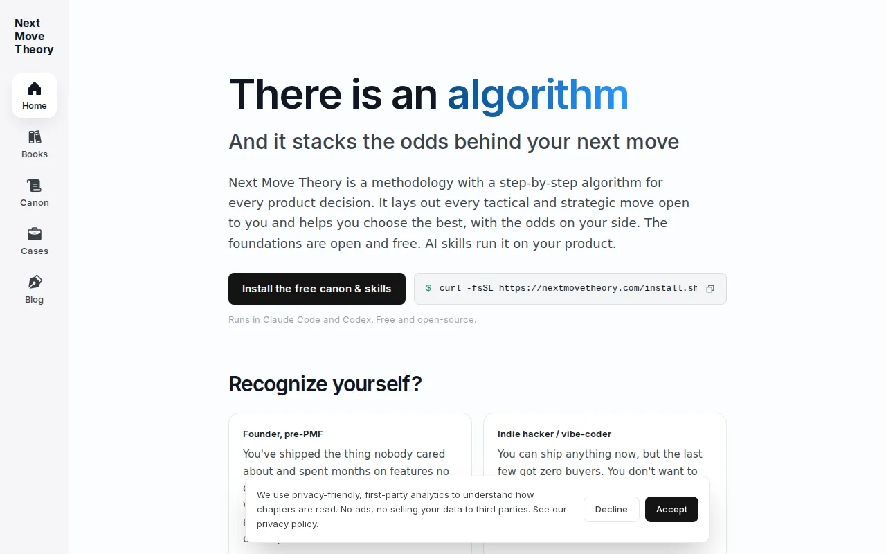 Next Move Theory gives you an algorithm for every product decision