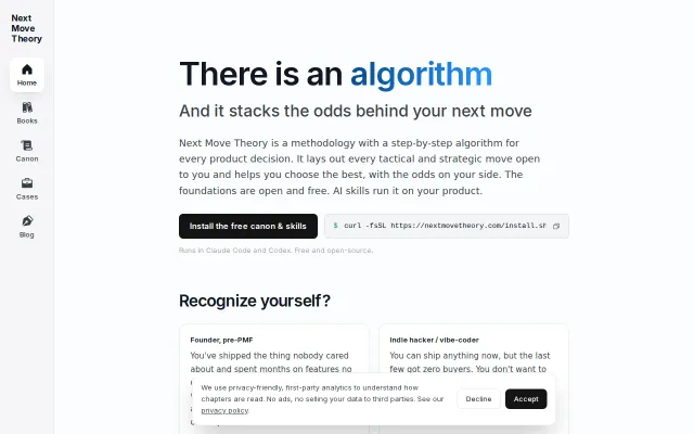 Next Move Theory gives you an algorithm for every product decision